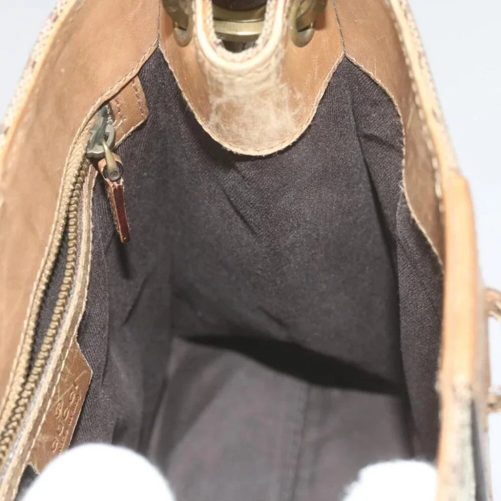 GUCCI GG Canvas Shoulder Bag Beige 110292 Auth 61802 - Picture 8 of 16
